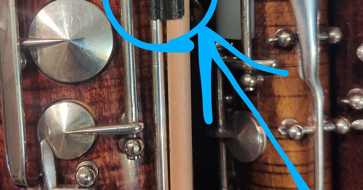 Bassoon pencil holder attachment by isti115 Download free STL model