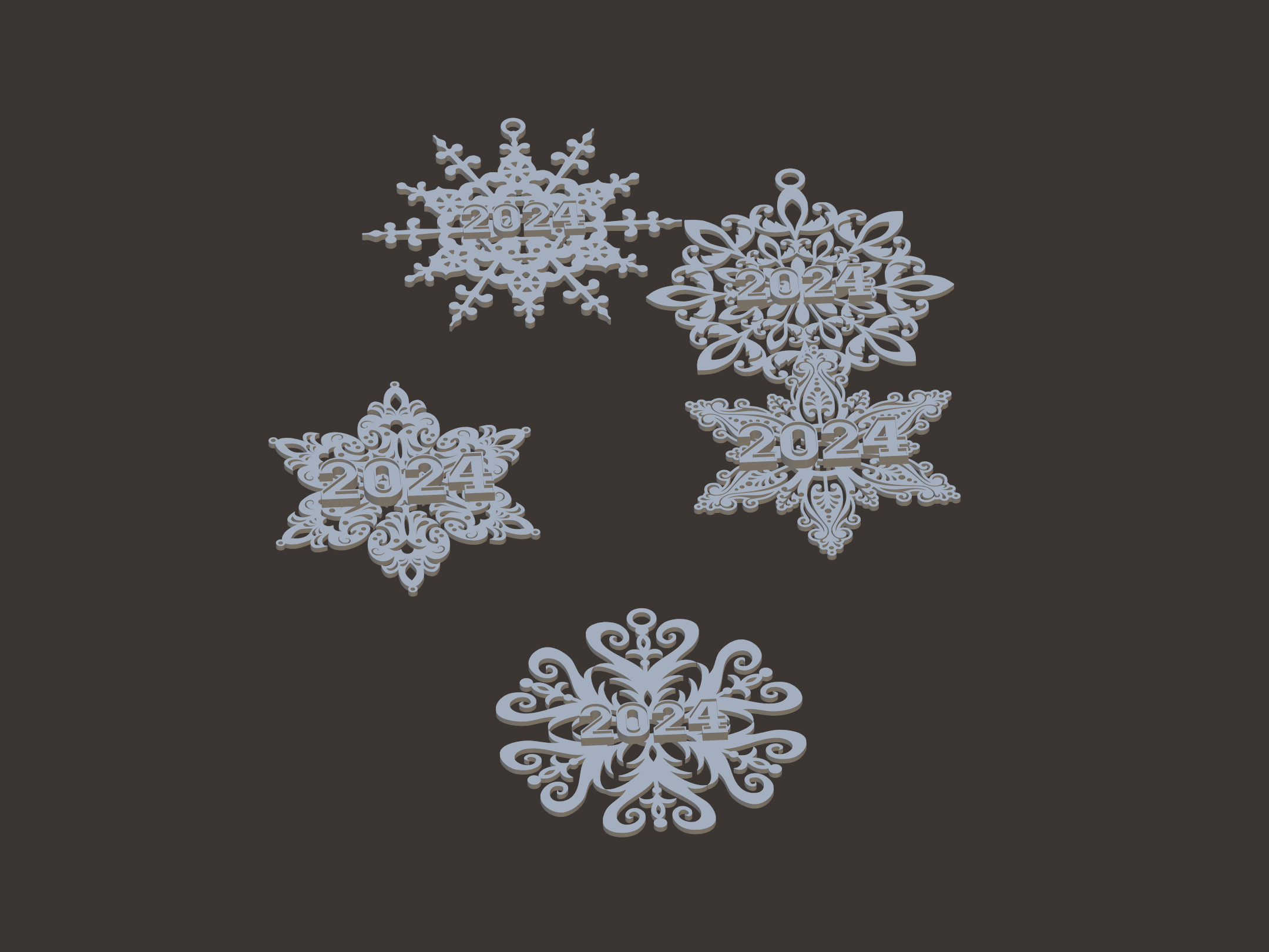 Snowflake 2024 - edit 3D model thumbnail