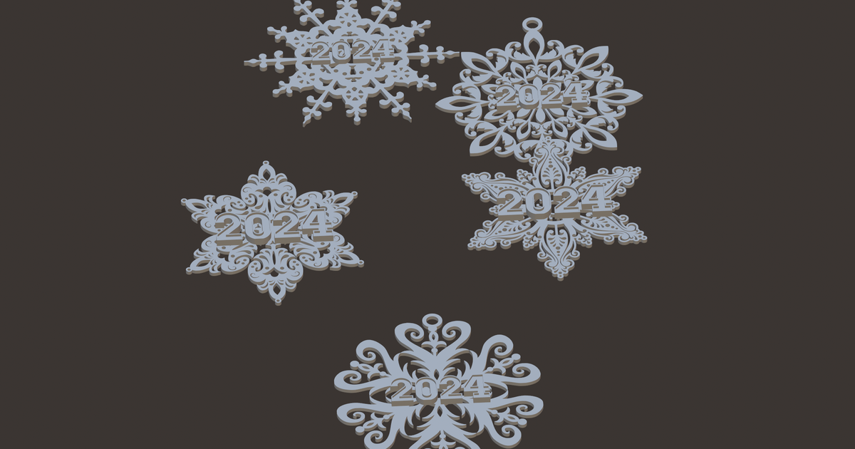 Snowflake 2024 Edit By Ewan Download Free STL Model Printables Com   Img 0826 