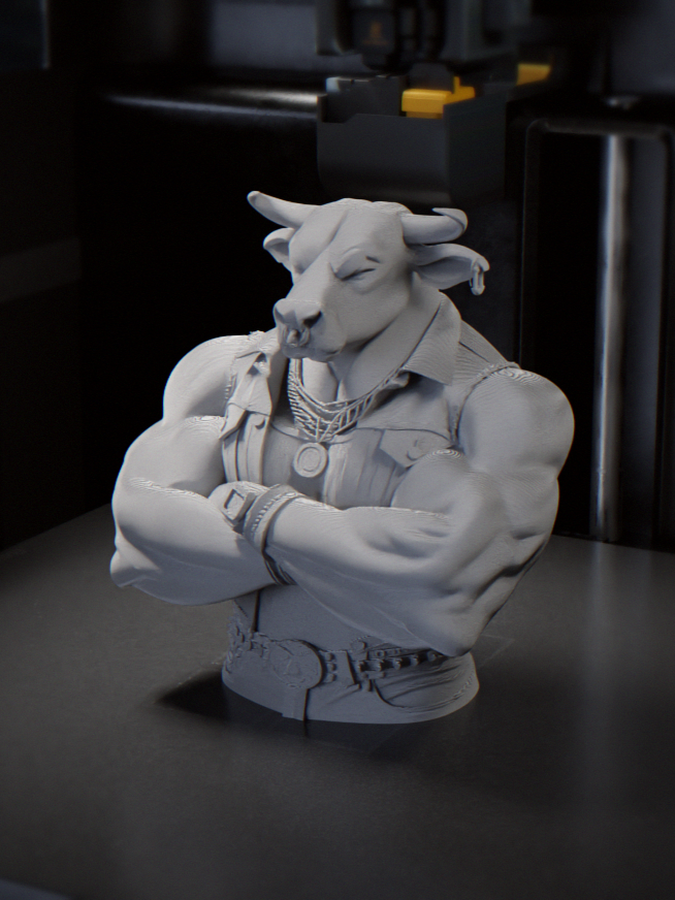 Angry Bull Bust Animal Sculpture 3D Printable 3D model by José Pedro
