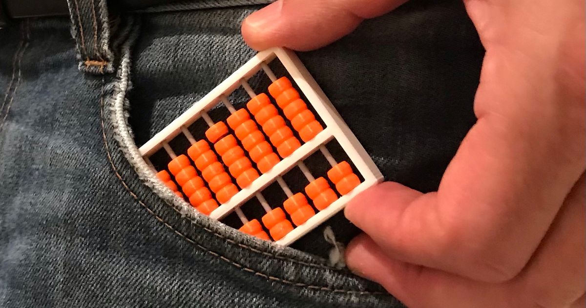 Pocket Abacus by Heber Download free STL model