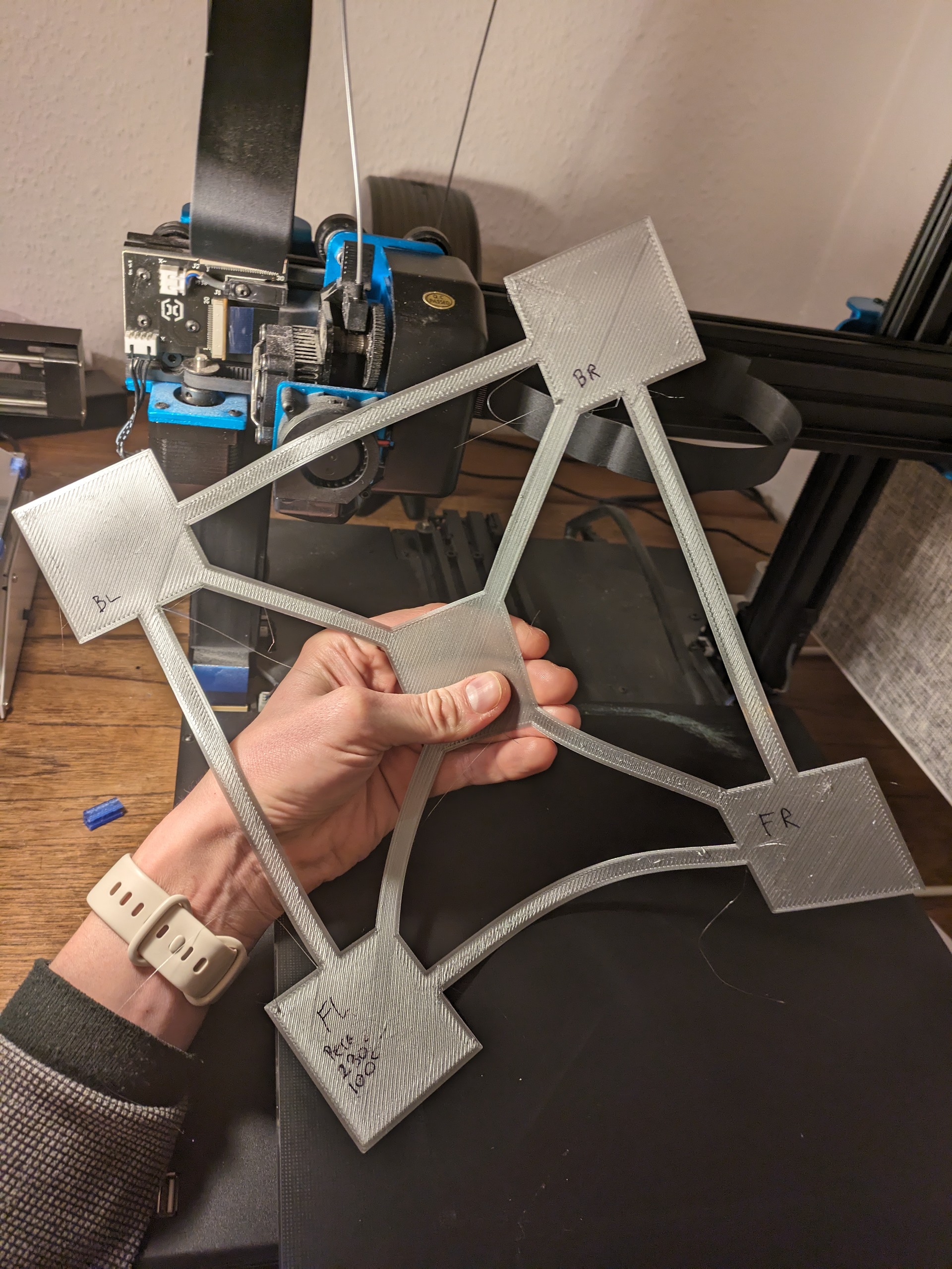 First Layer Calibration Test for Artillery Sidewinder X1's 300mm x