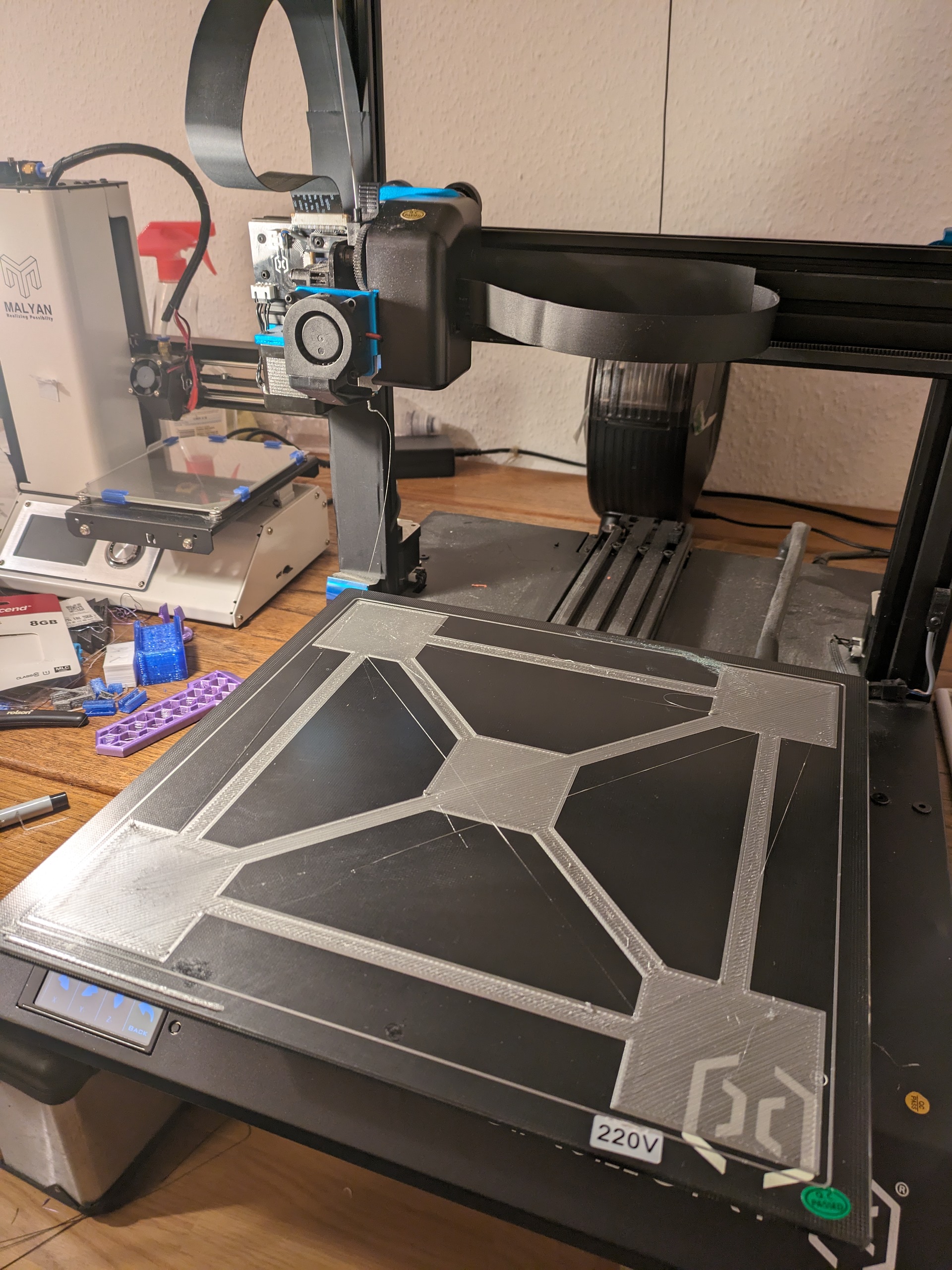 First Layer Calibration Test for Artillery Sidewinder X1's 300mm x