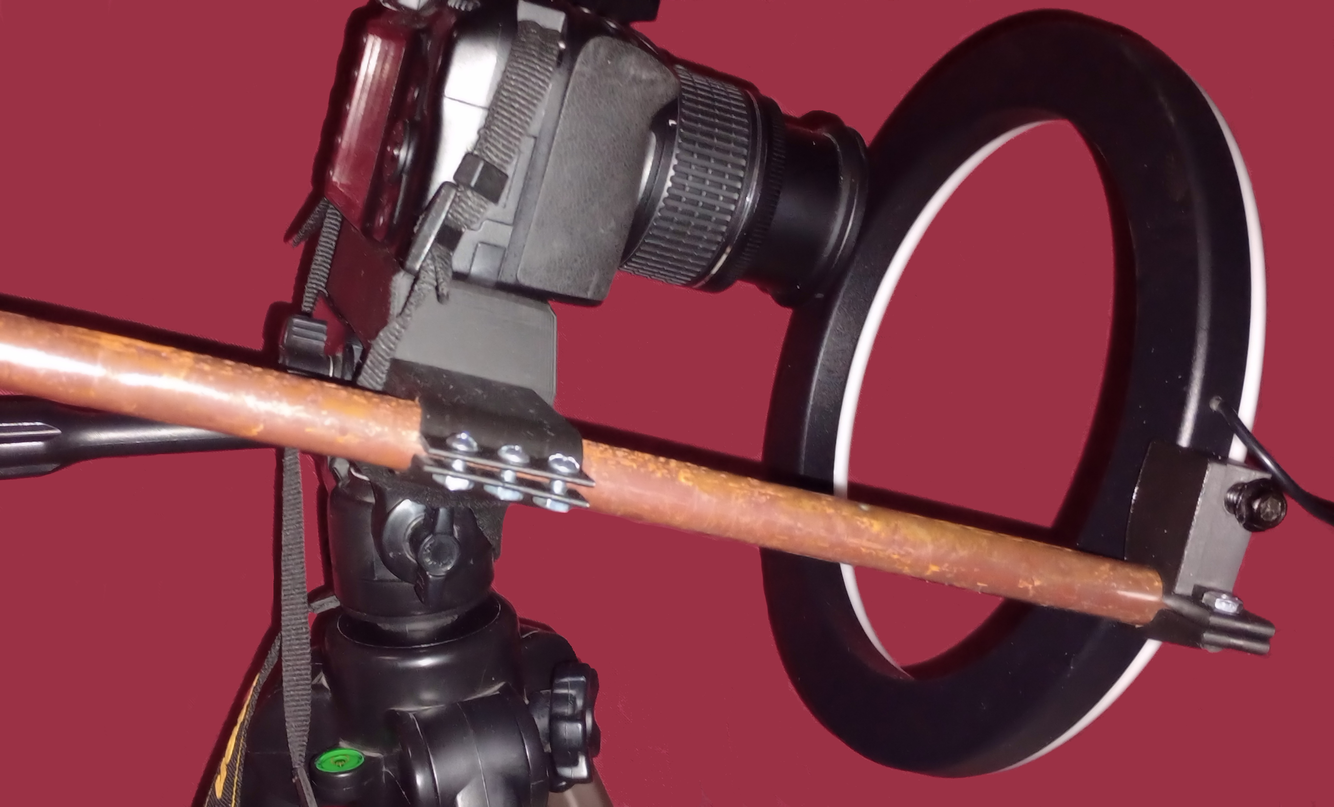 Camera 10in Ring Light Tripod Mount For Velbon S-6000 Tripod
