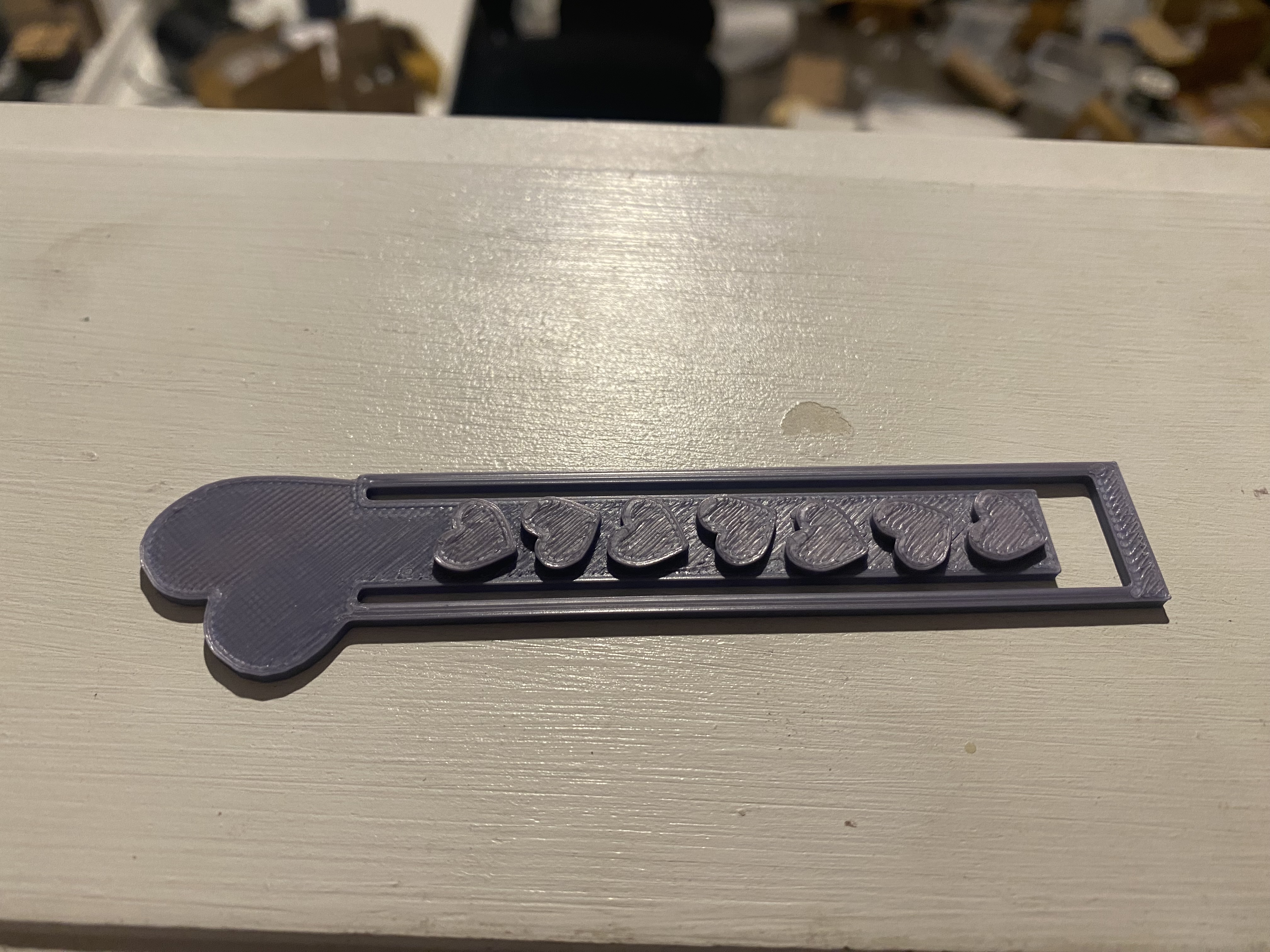 Valentines day bookmark