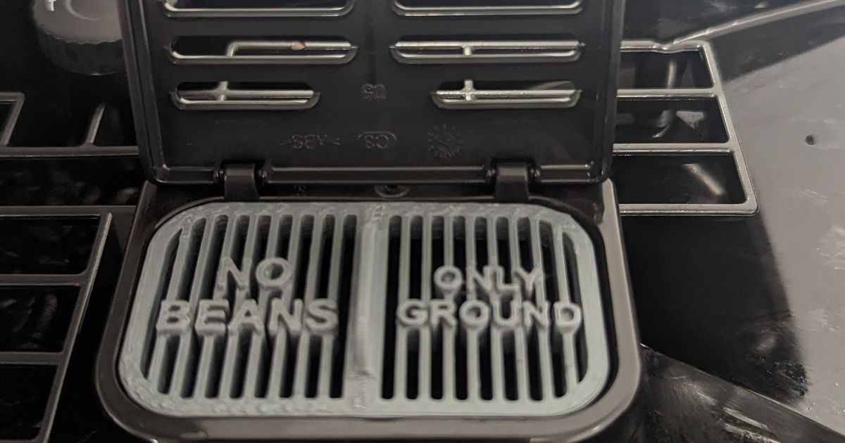 DeLonghi Magnifica preground coffee funnel cap vented by Blaahen