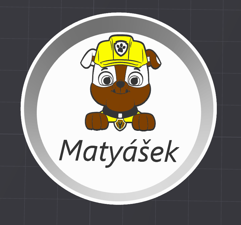 Dessert plate Paw Patrol + name