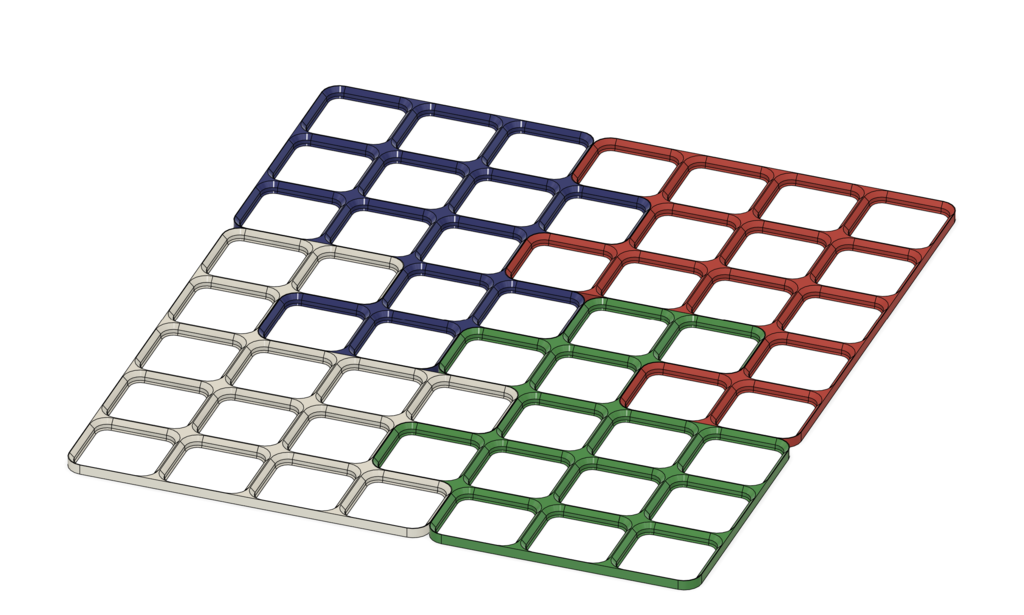 Gridfinity 7x8 Split Interlocking Baseplate