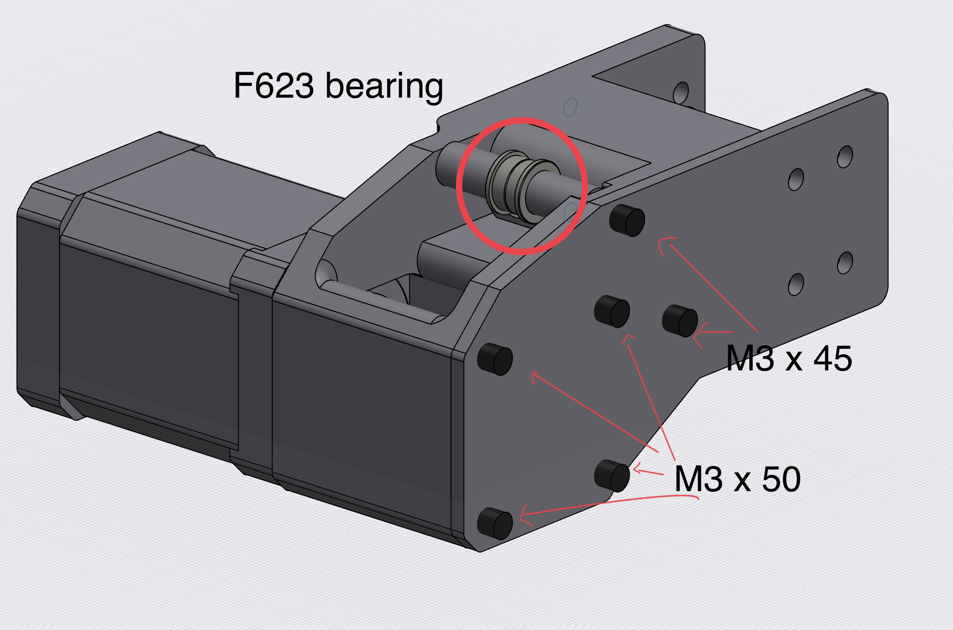 Ender 3 v2 y axis large motor upgrade