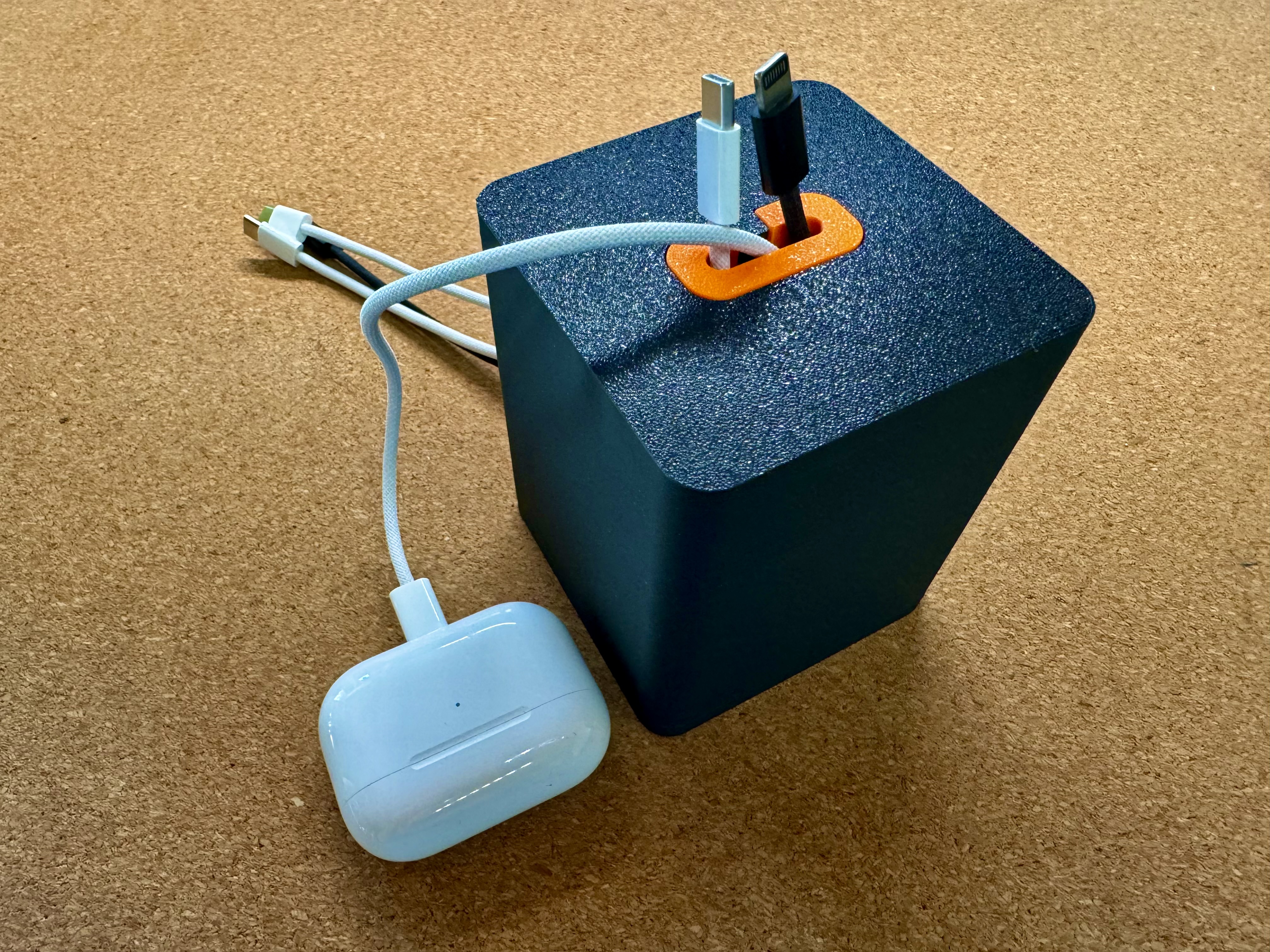 Small cable box for desk