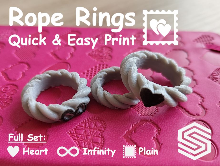 Rope Rings Set - A perfect small&quick Valentines Gift