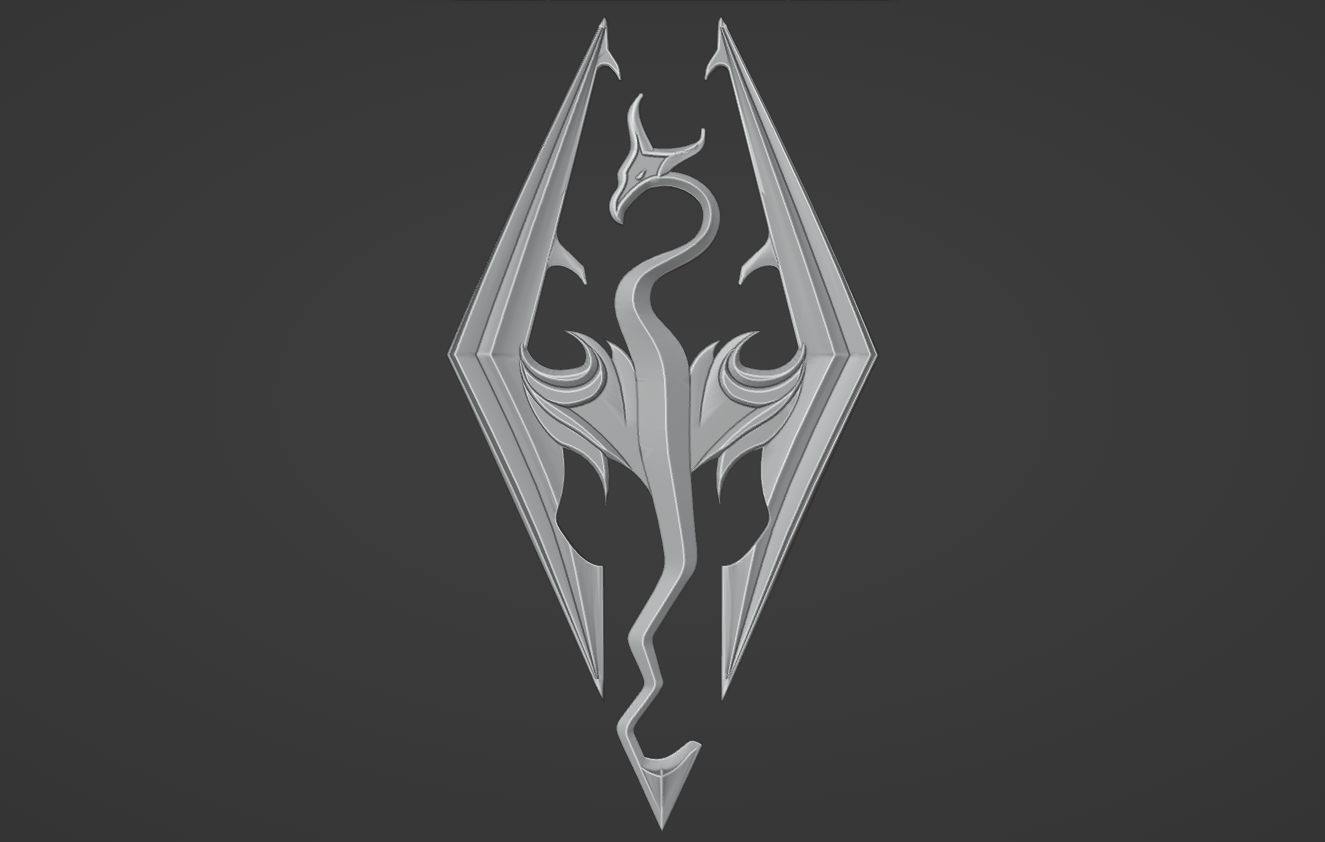 Skyrim Logo/Emblem elder scrolls by Dimmu_Ogir | Download free STL ...