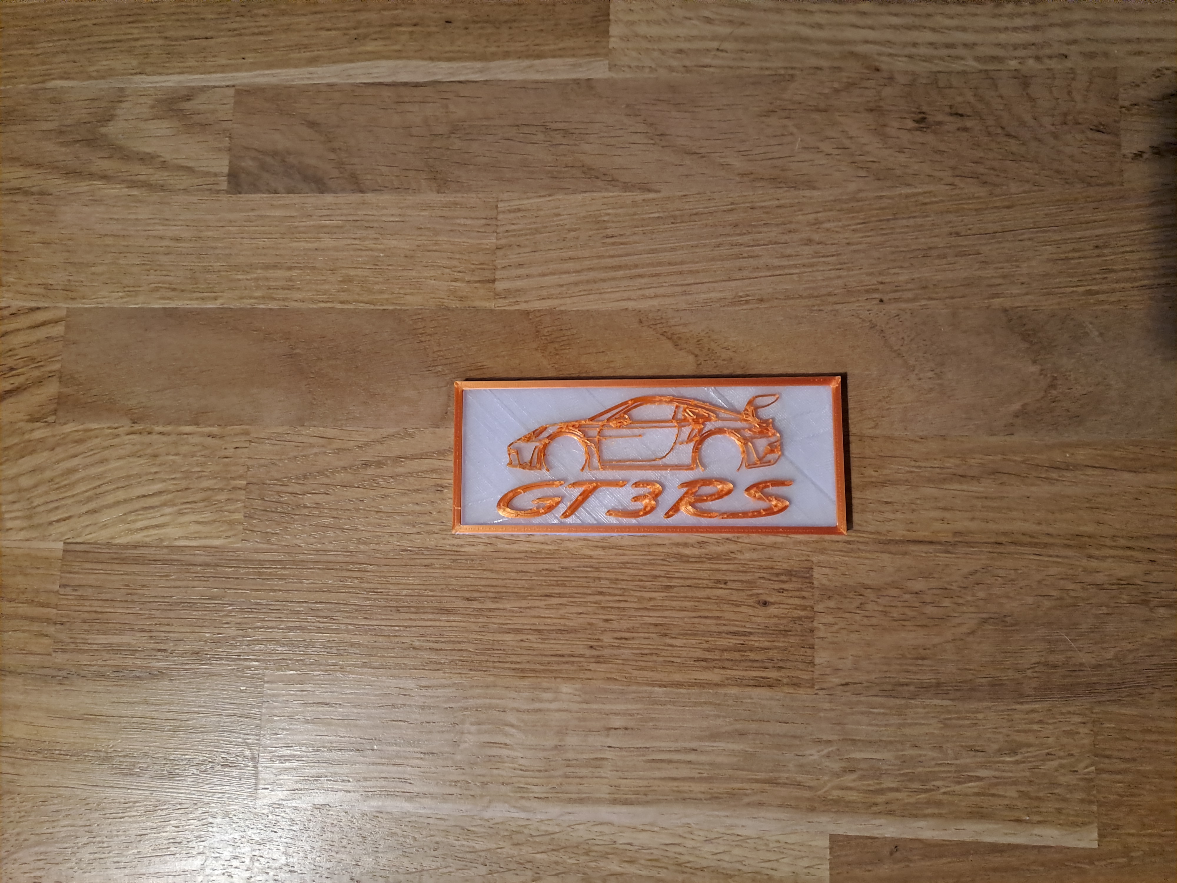 Plaque gt3 rs en relief