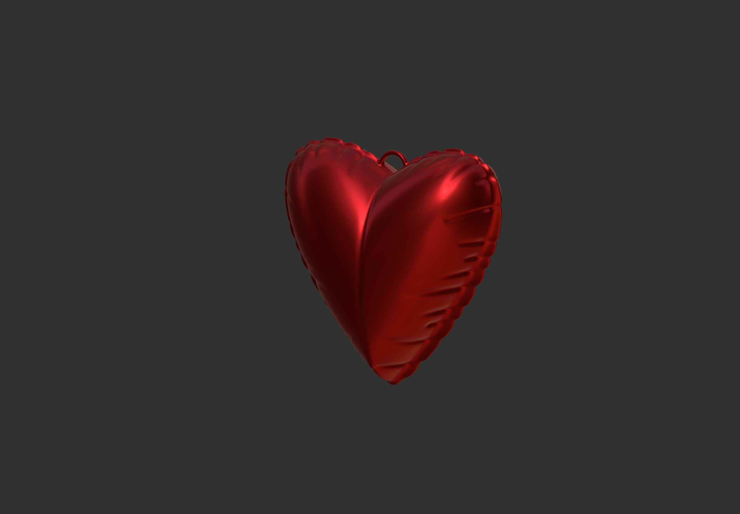Balloon heart keychain