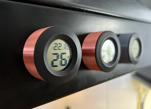 Mini Hygrometer/Thermometer Magnetic Mount
