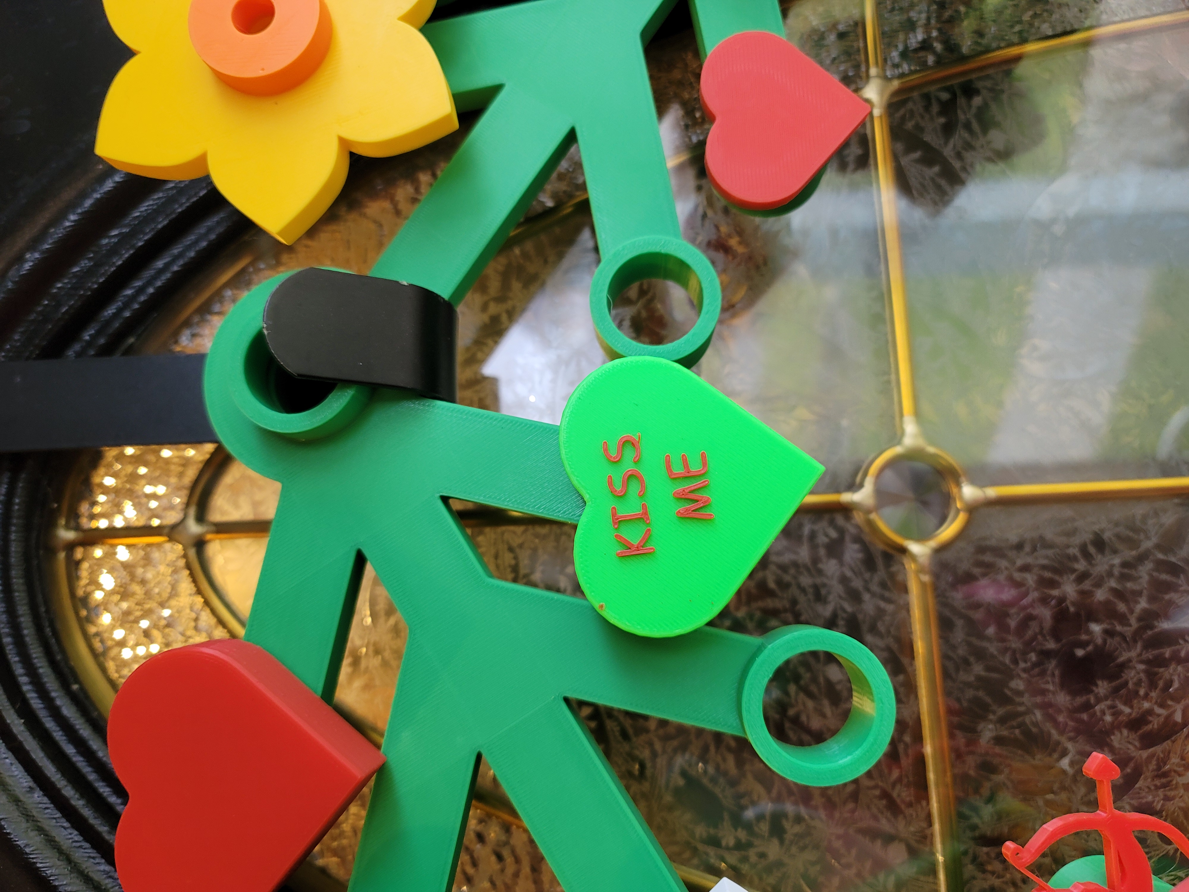 LEGO Wreath Conversation Hearts Valentine