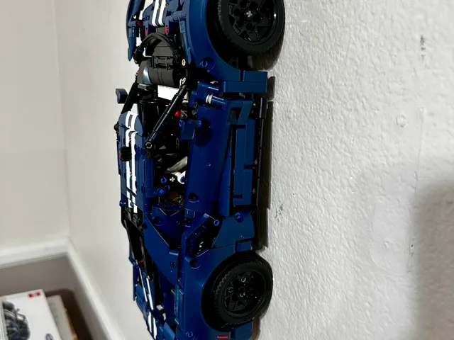 Lego Technic Ford GT & Peugeot 9x8 wall mount.
