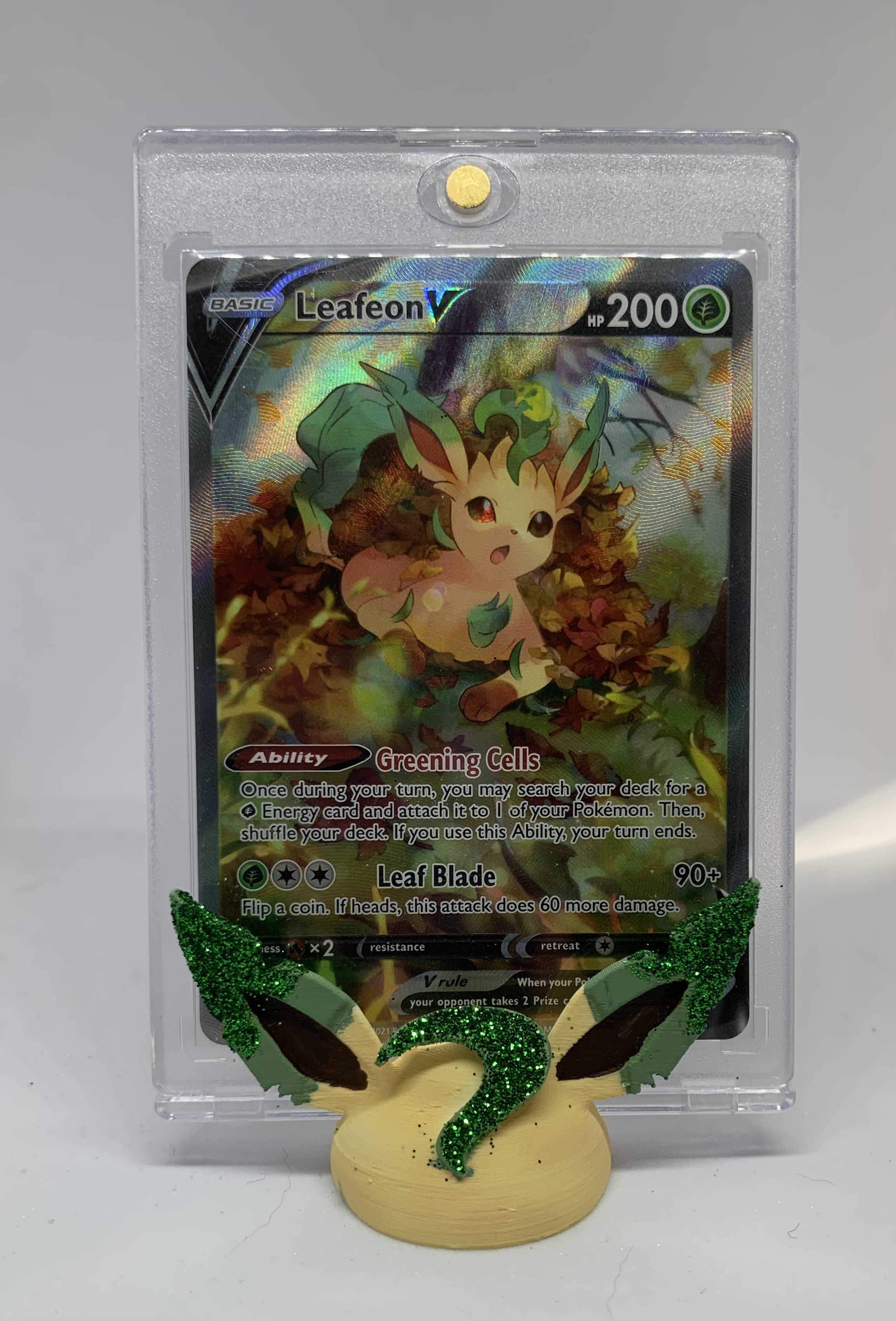 Leafeon Pokemon card stand (supports required)