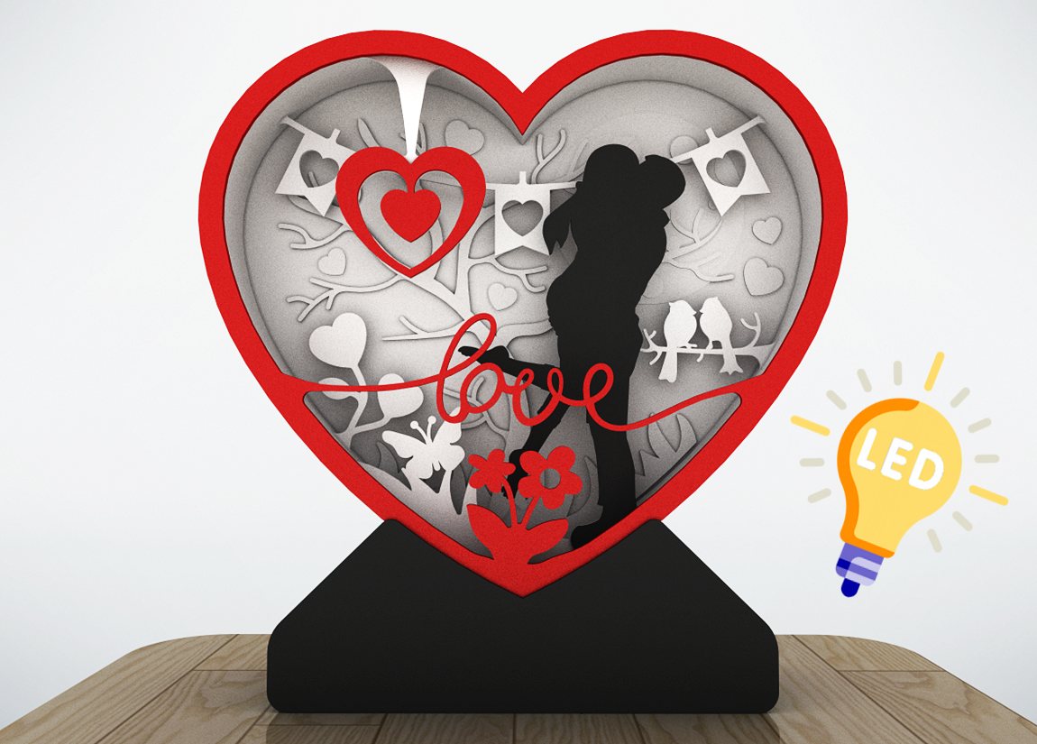 LED heart decoration for lovers & Valentine's Day