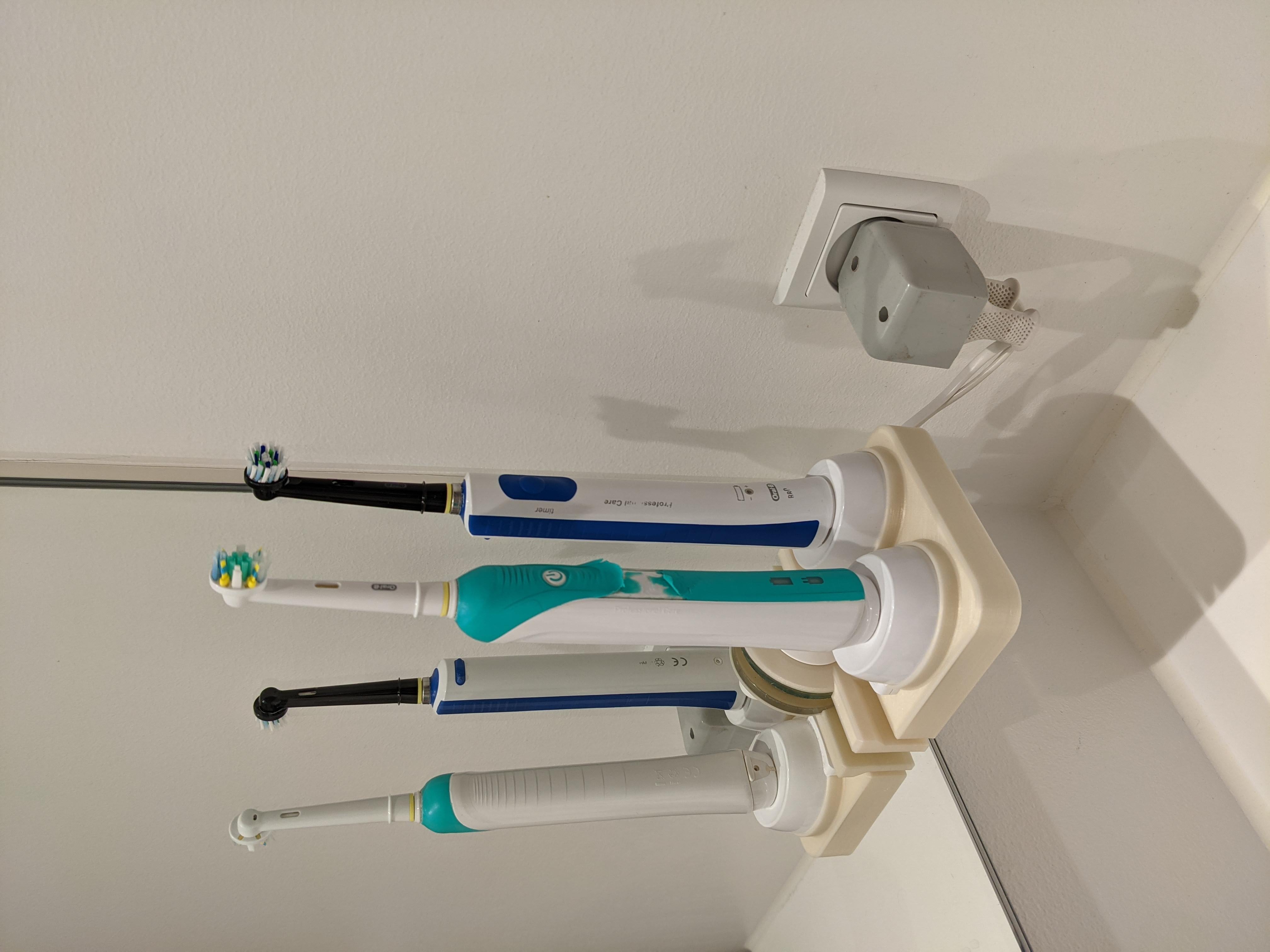oral-b electric toothbrush double charger holder - suction cup