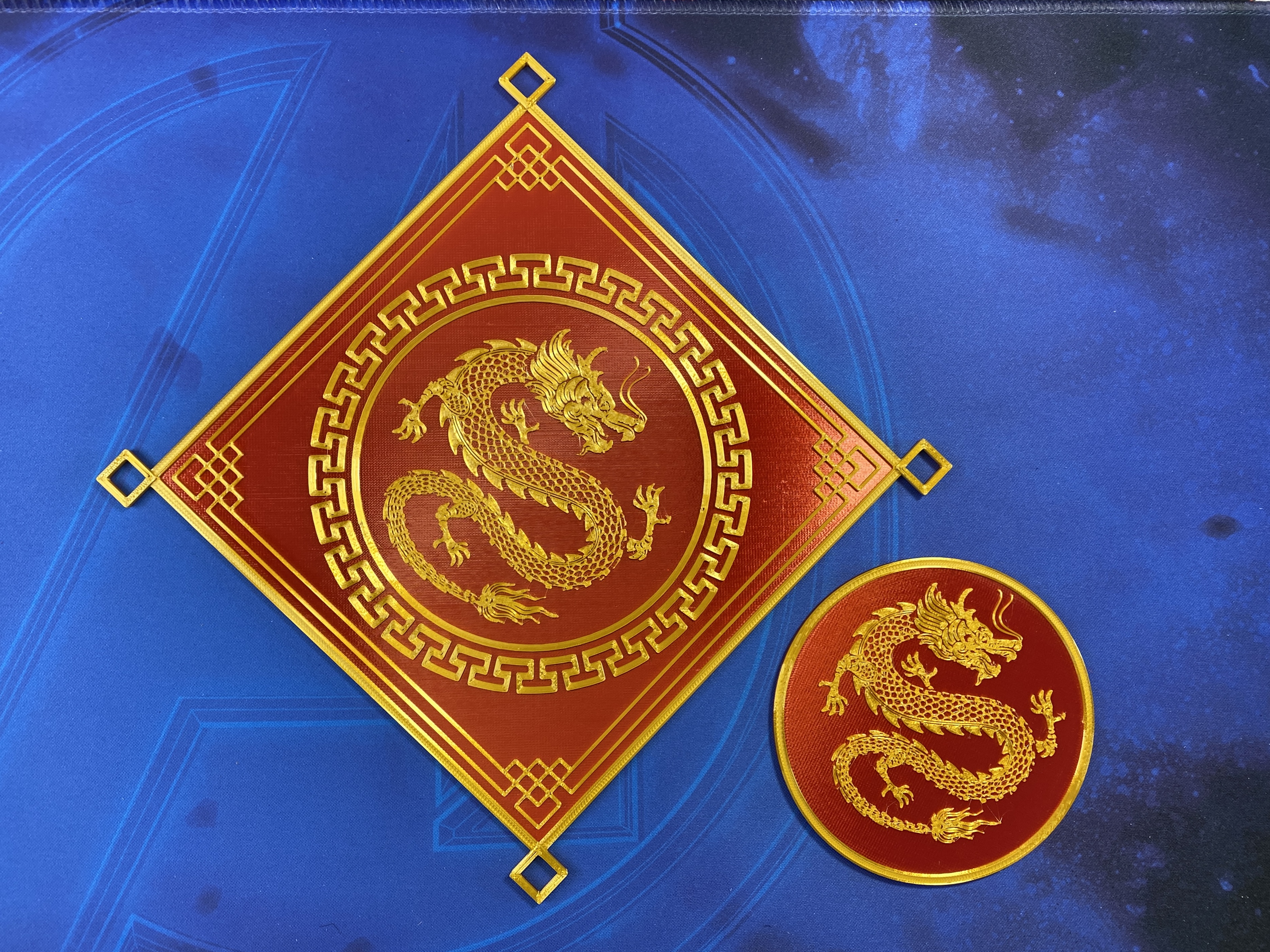 Chinese New Year Dragon Wall Decoration & Coaster V2
