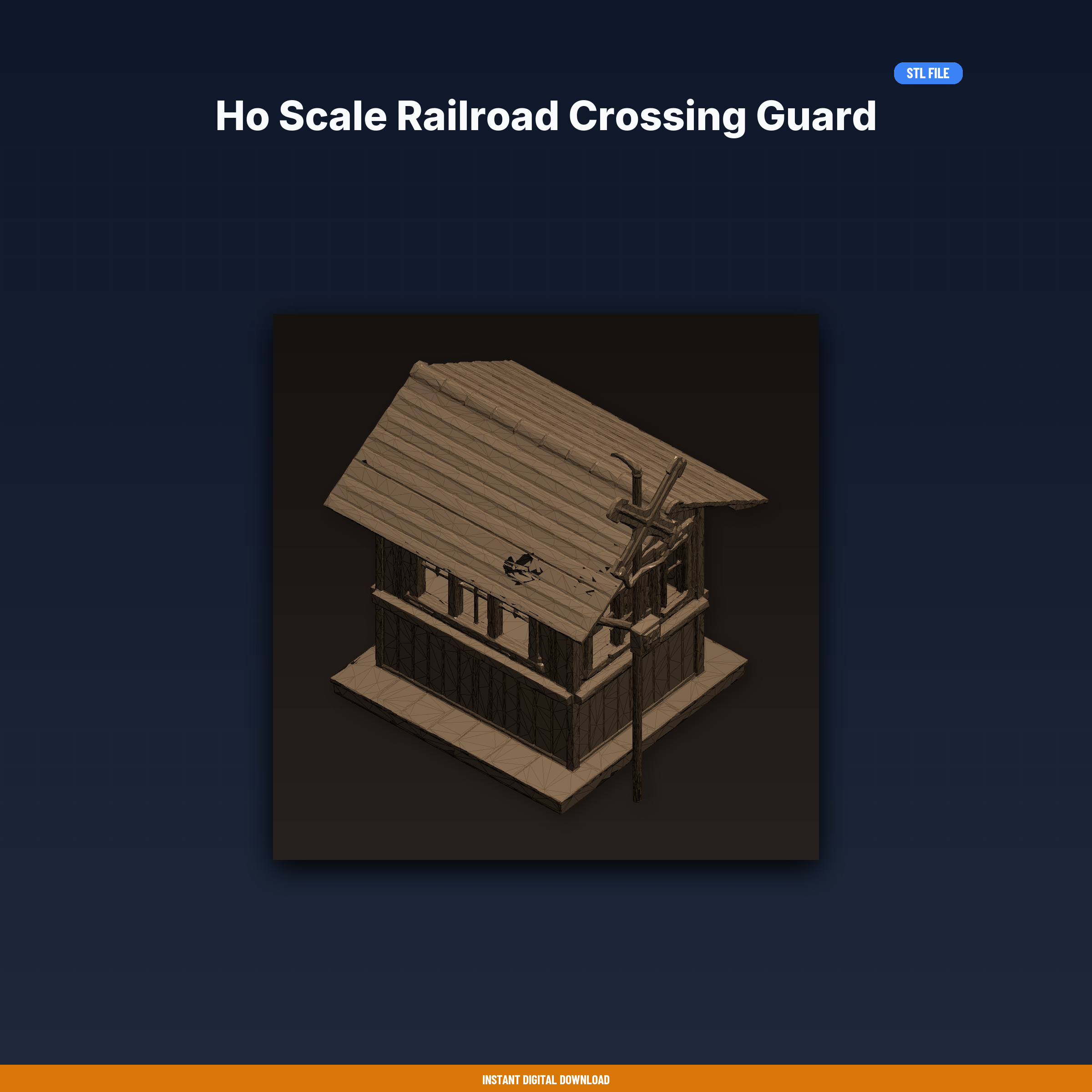 Ho Scale Railroad Crossing Guard Shanty, Small Booth, Vintage - 3D Printable STL File
