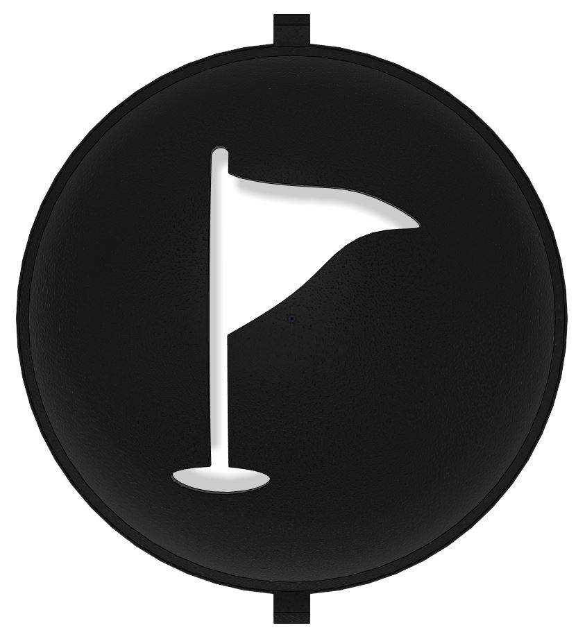Golf Hole / Flag Golf Ball Stencil Insert (V2) by Peter C Download