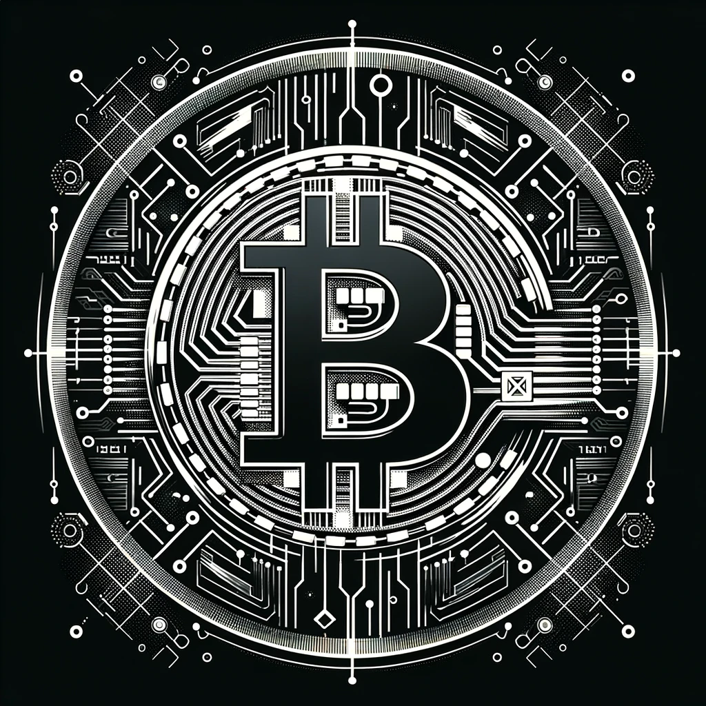 Bitcoin Logo HueForge black/white