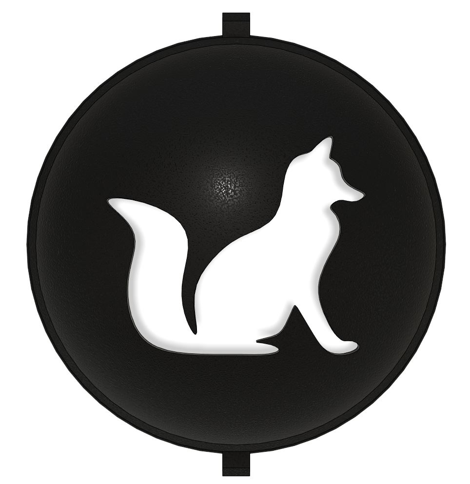 Golf - Golf Ball Stencil - Insert - Animal - Fox - Marker