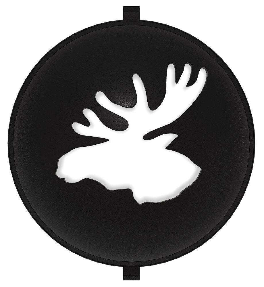 Golf - Golf Ball Stencil - Insert - Animal - Moose Head - Marker