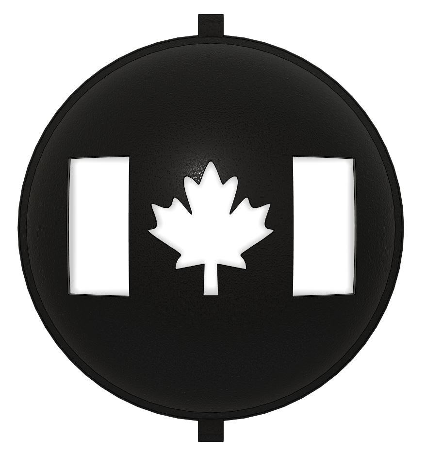Golf - Golf Ball Stencil - Insert - Canada - Canadian Flag - Marker