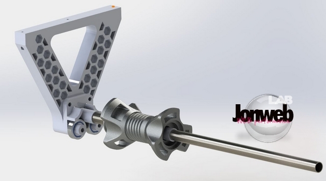 Low friction Filament spool shelf bracket