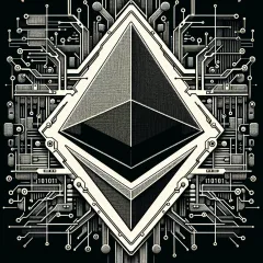 Ethereum Logo HueForge black/white - 2 Versions