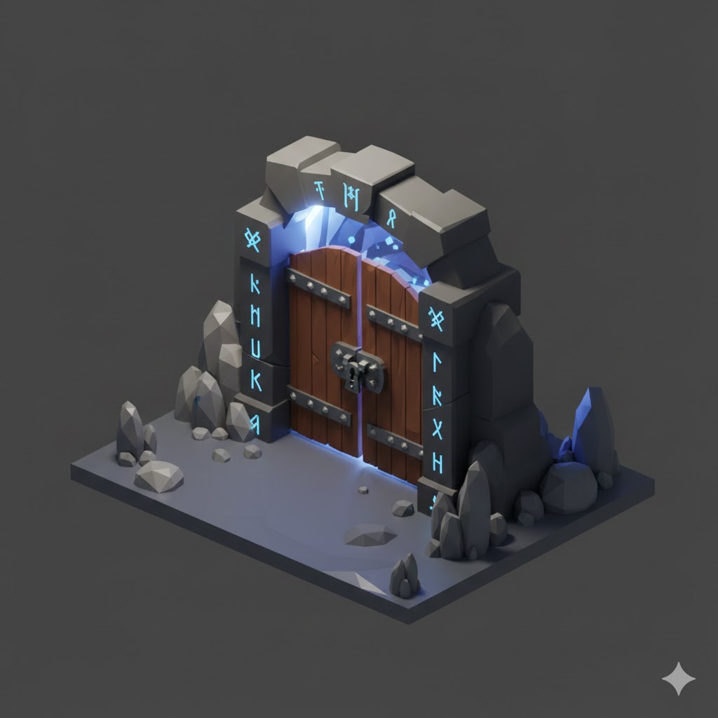 Low Poly Dungeon Gate