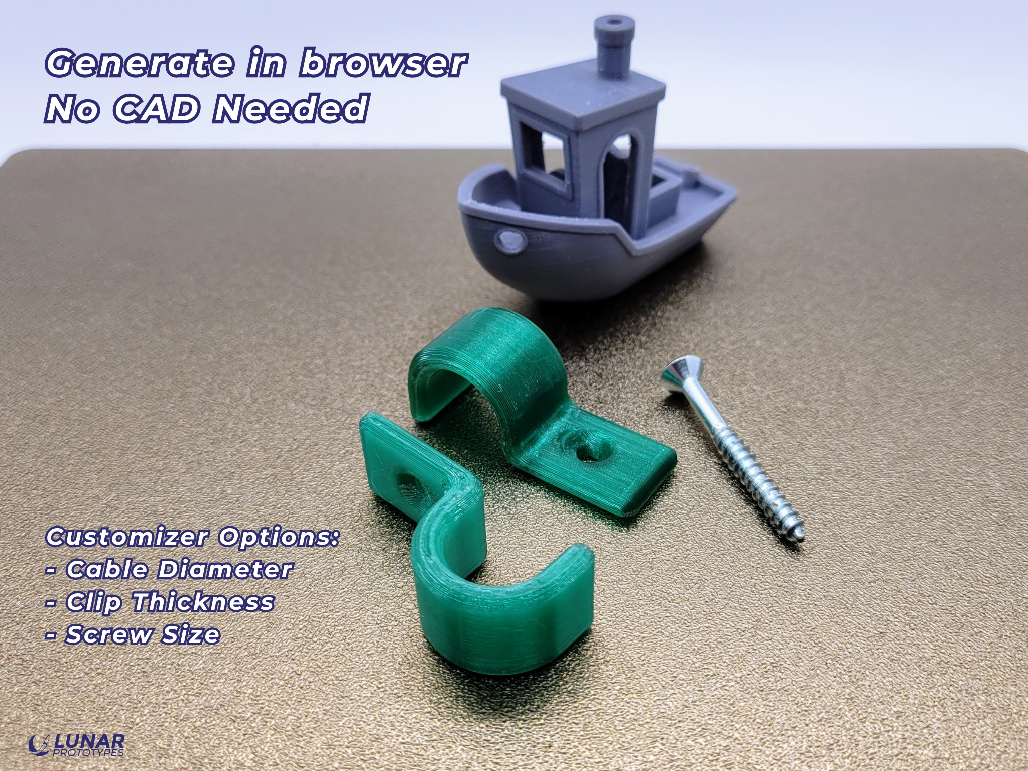 Screw-In Circular Cable Clip
