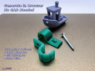 Screw-In Circular Cable Clip