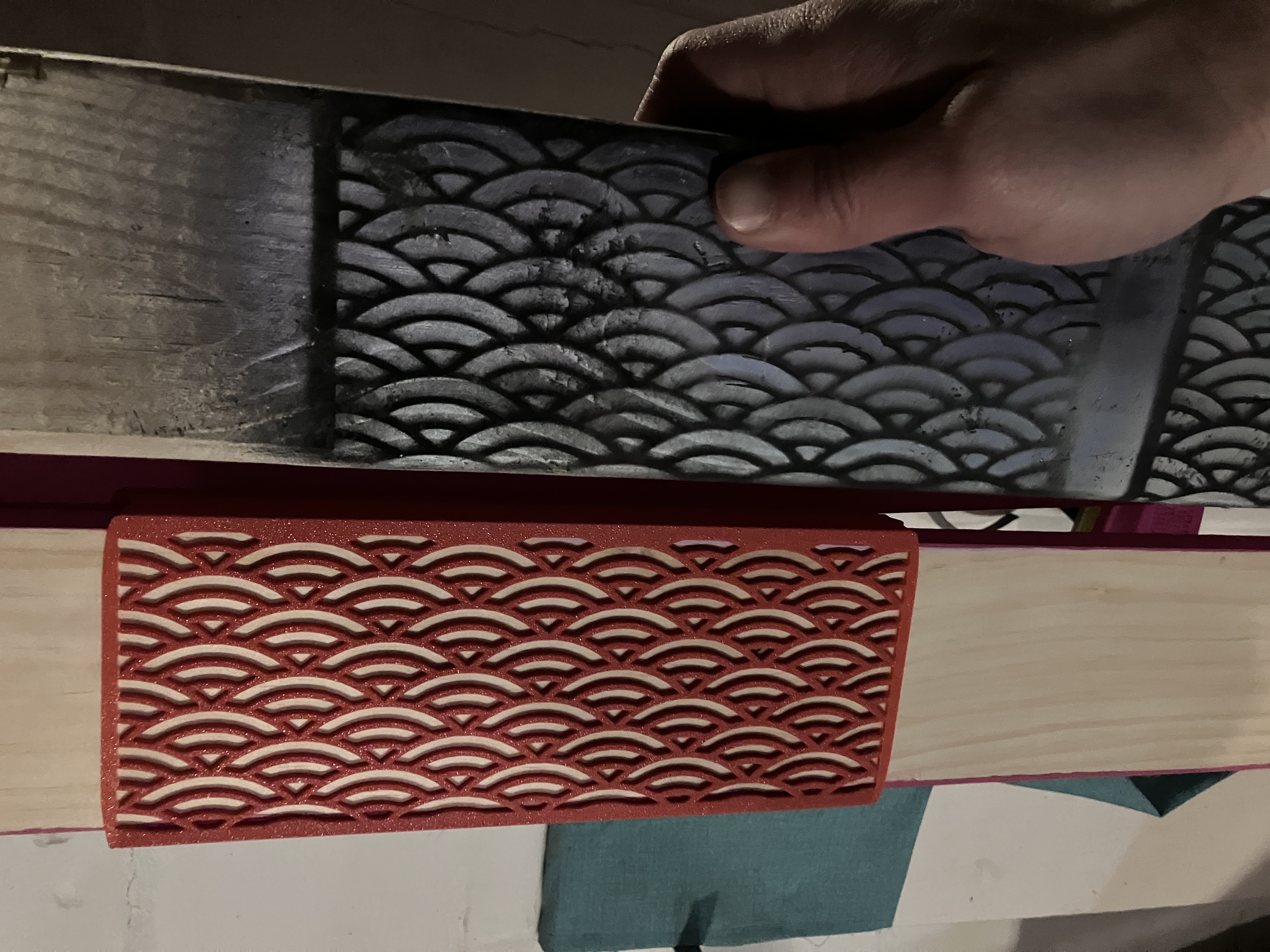 Seigaiha Stencil for Dimensional Lumber