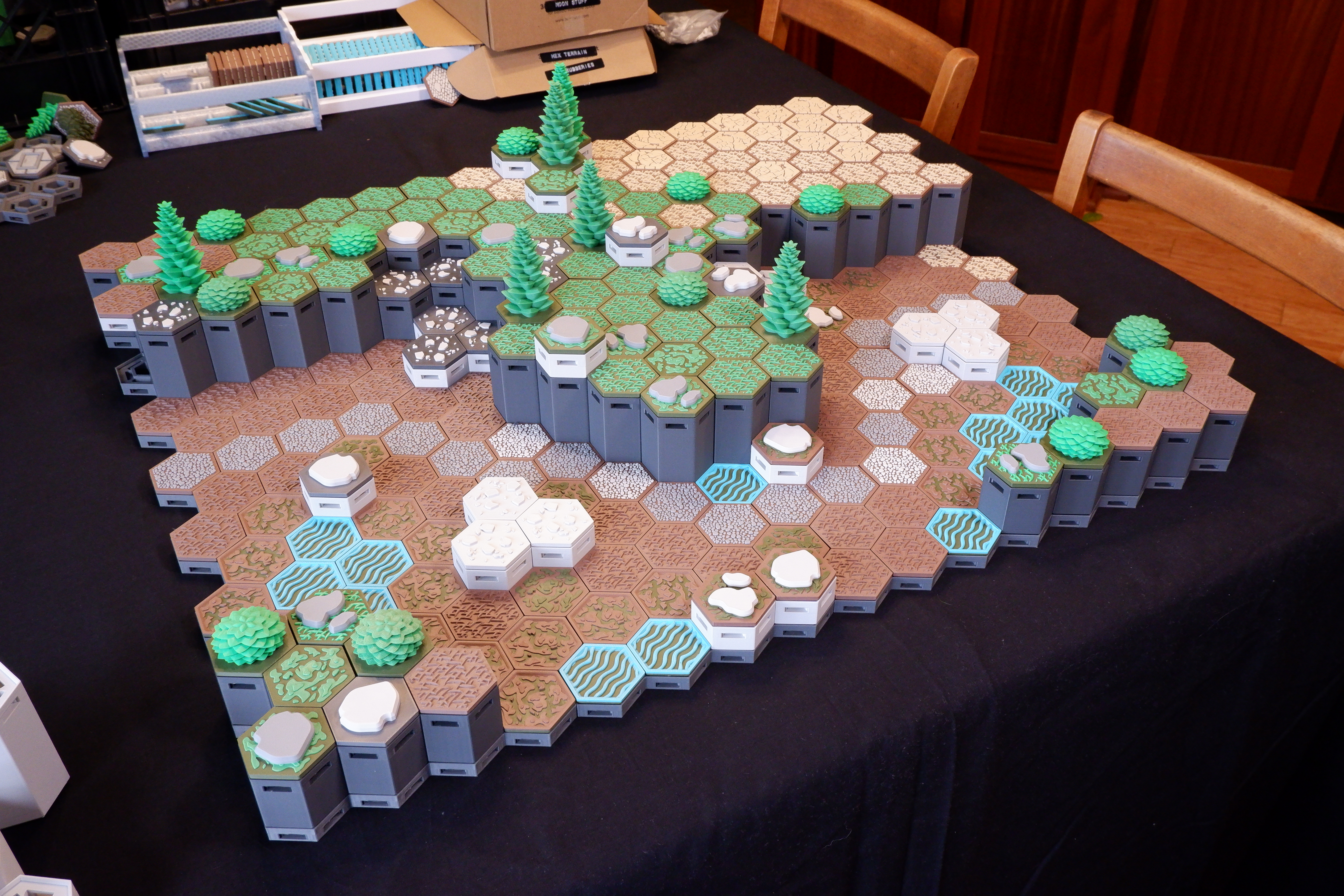 Miniatura 5 do modelo 3D FDMecha Hex Terrain - Basic Core Set