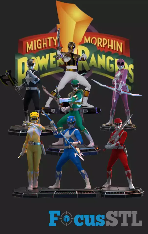 mighty-morphin-power-rangers-collection-stl-3d-print-model-by-focusstl-download-free-stl-model-printables-com