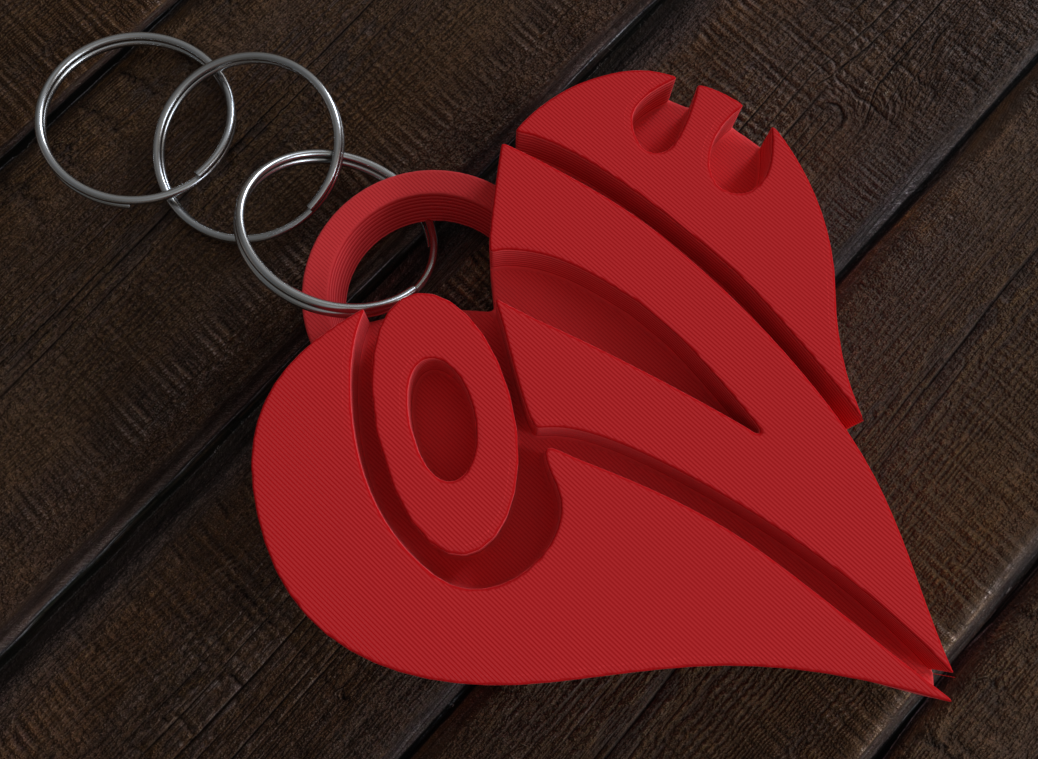 Love Heart Keychain