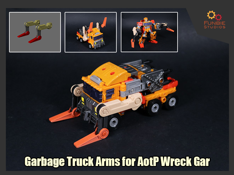 Garbage Truck Arms for Transformers AotP Animated Wreck Gar