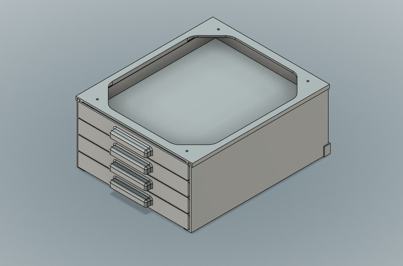 100mm x 200mm x 240mm Semi Parametric Modular under Shelve Storage