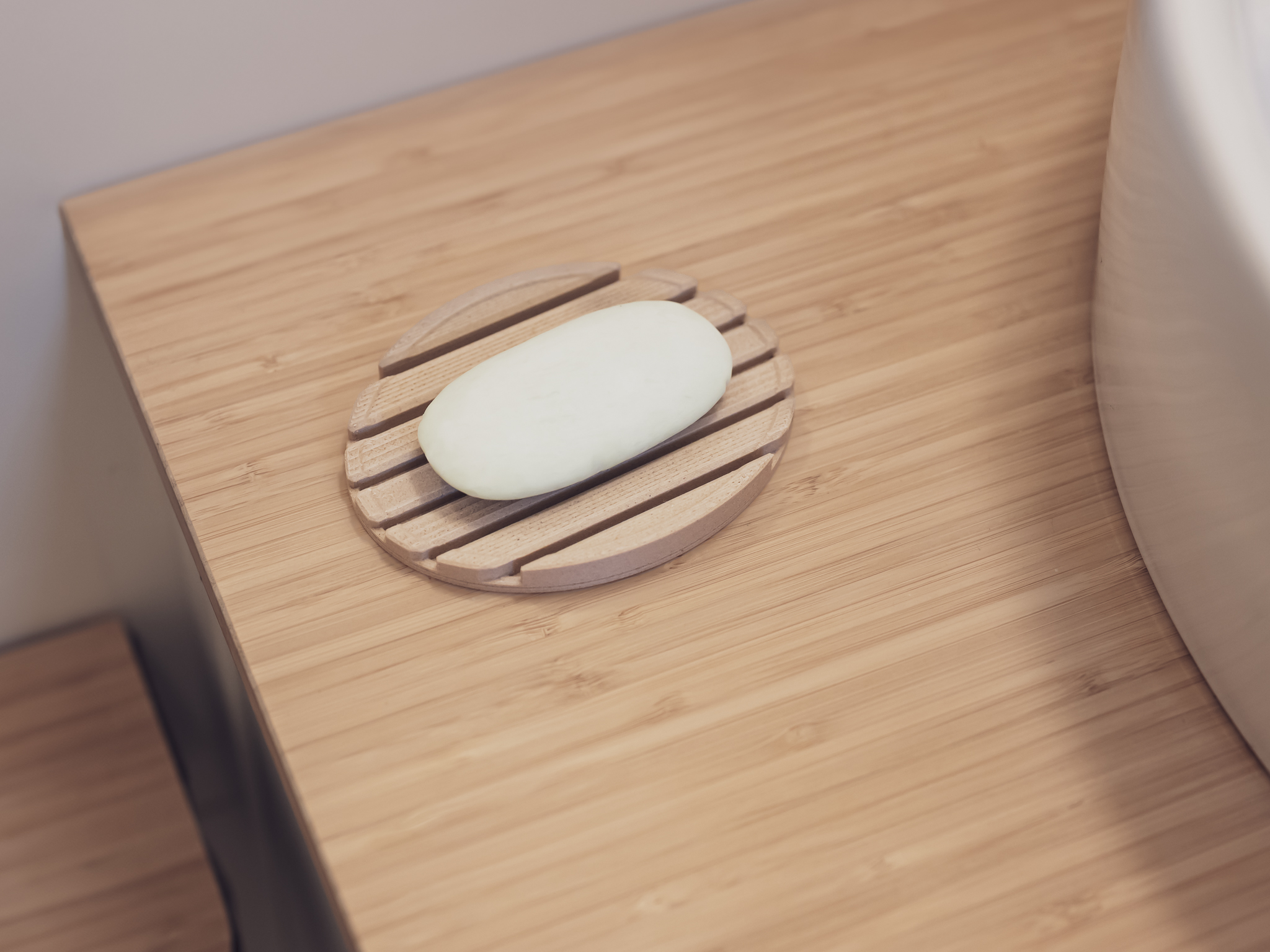 Wooden soap dish