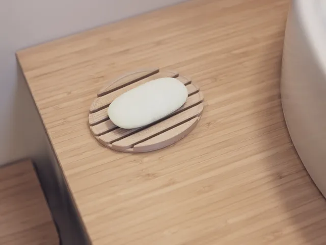 Wooden soap dish