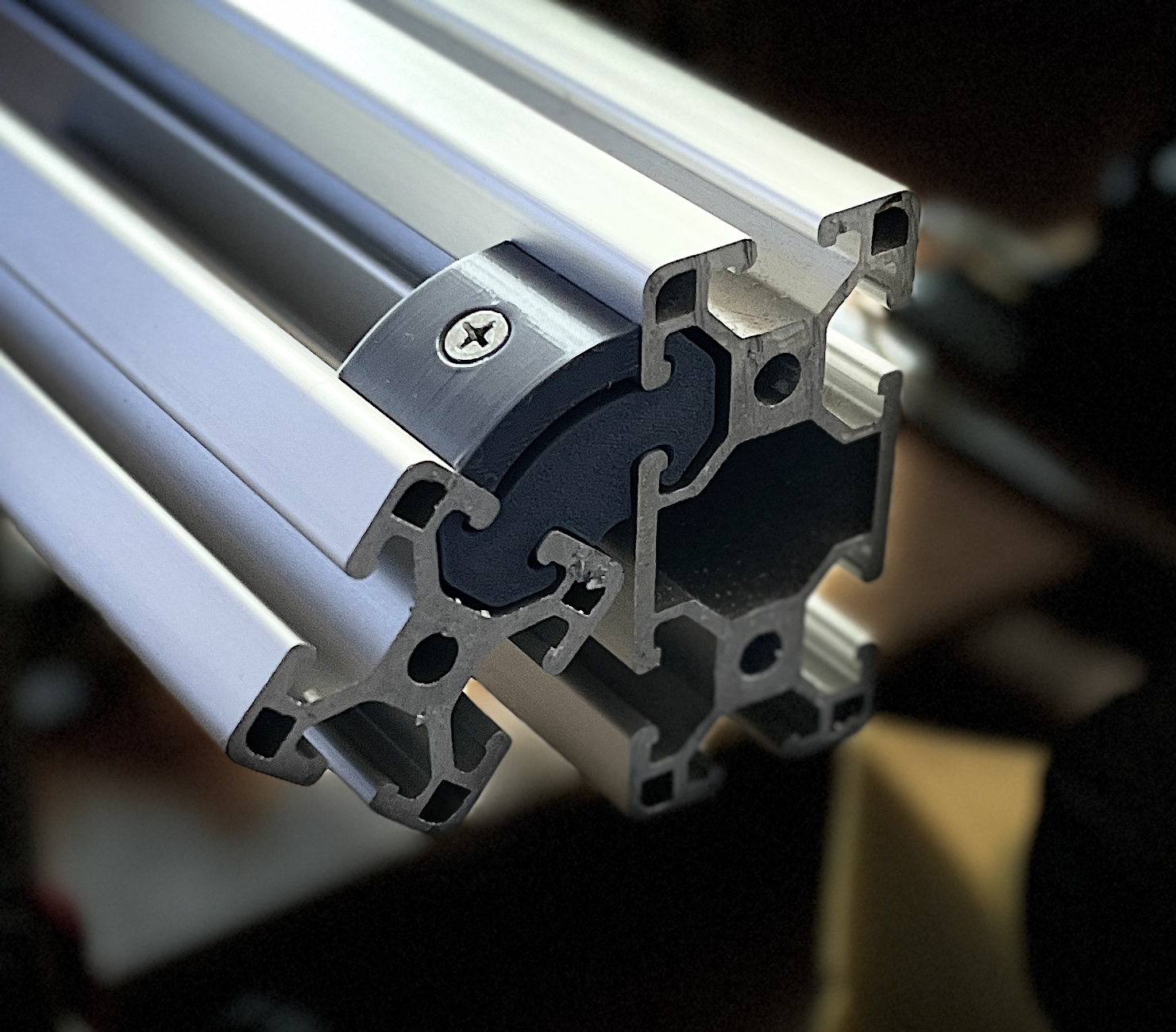 45° angle bracket for aluminum extrusion