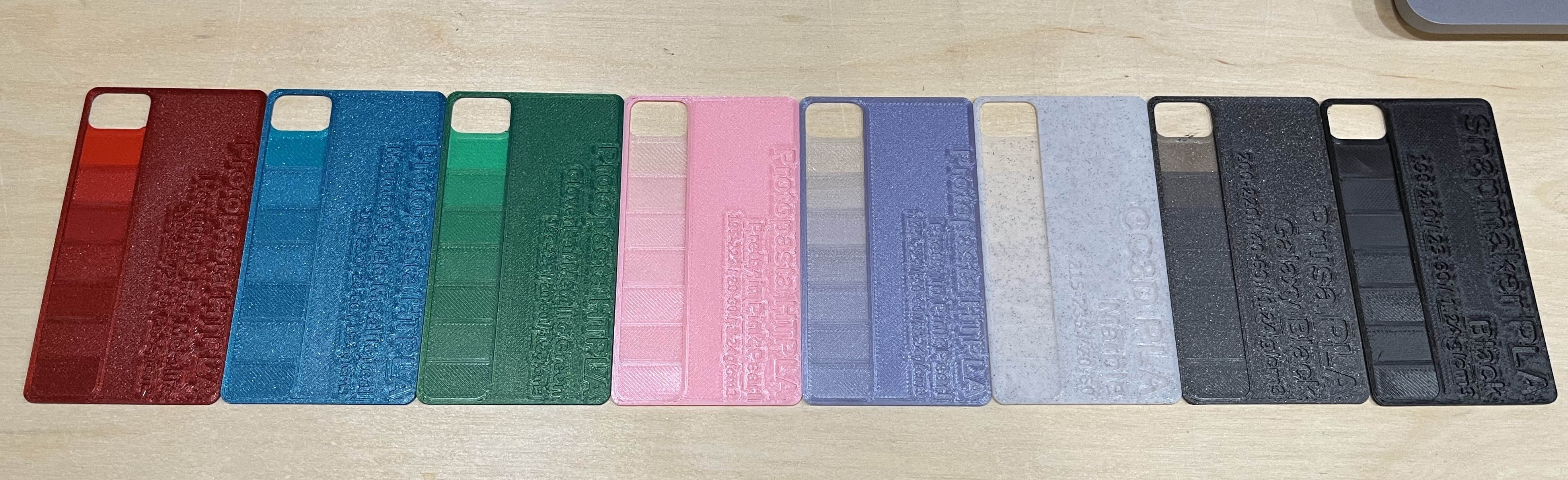 Customizable Filament Sample Card