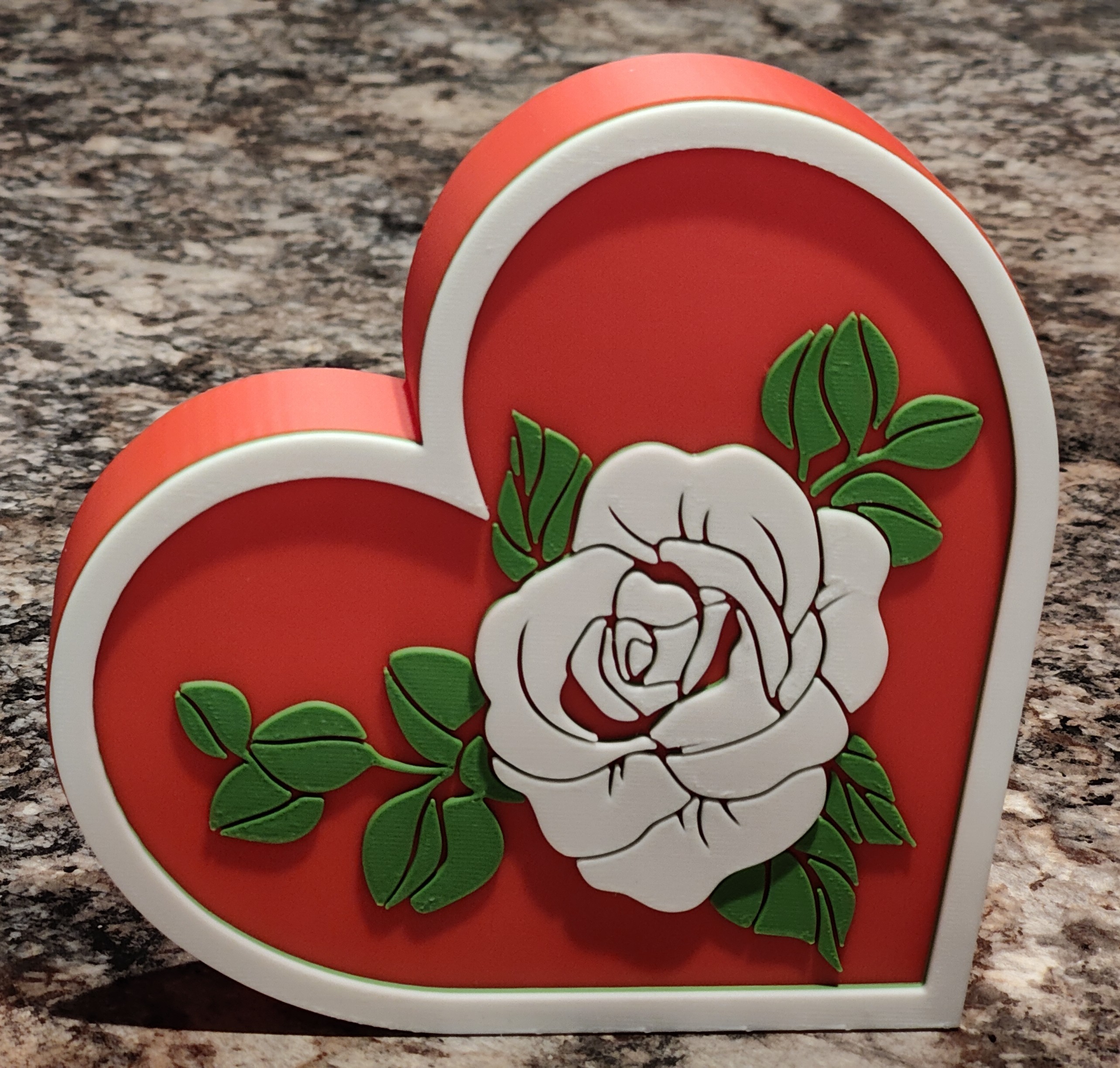 Heart with Rose Decoration