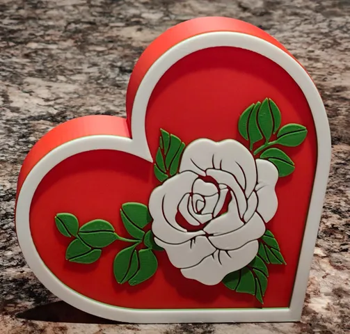 Heart with Rose Decoration