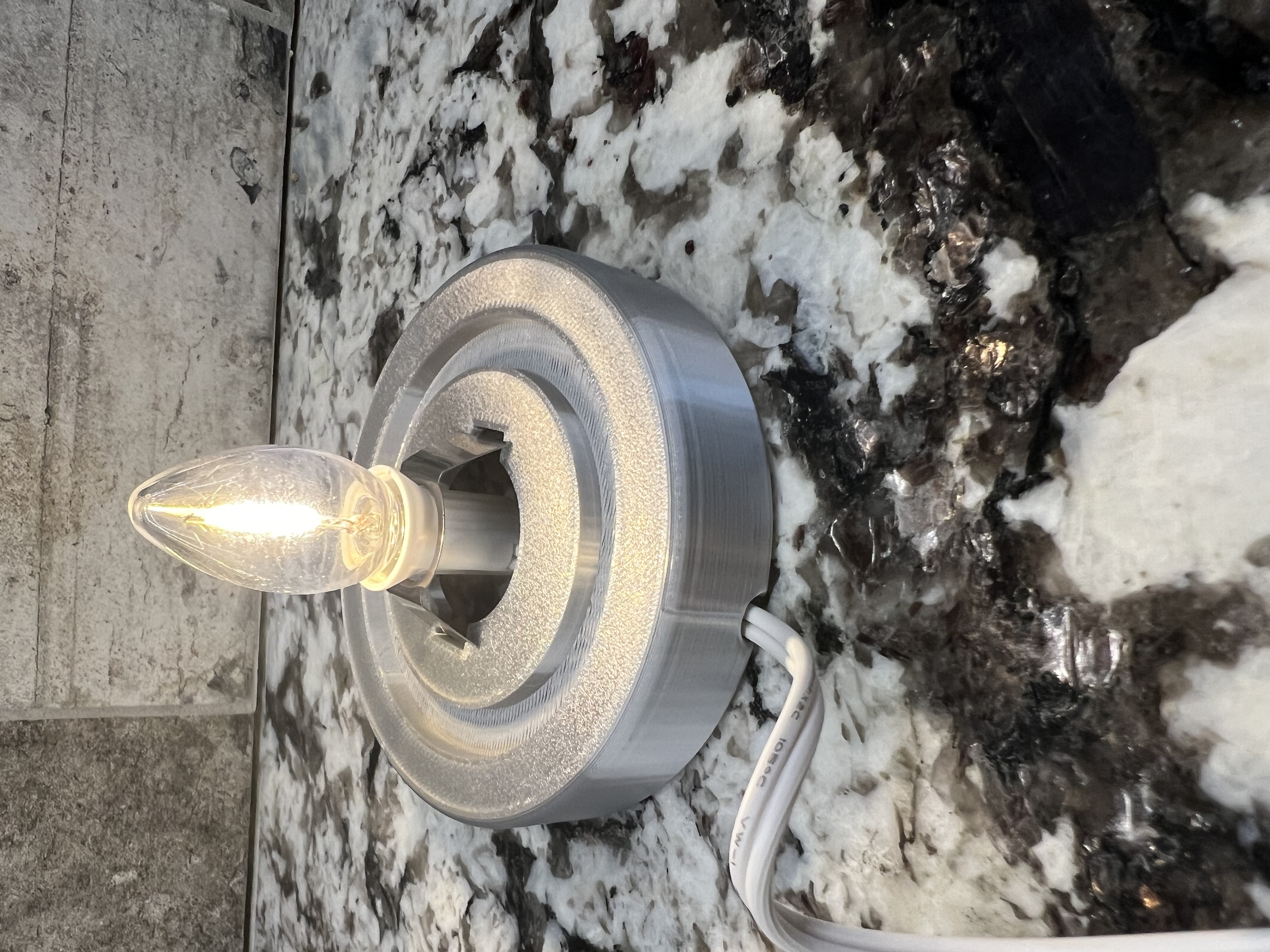 Base for lithophane globe.