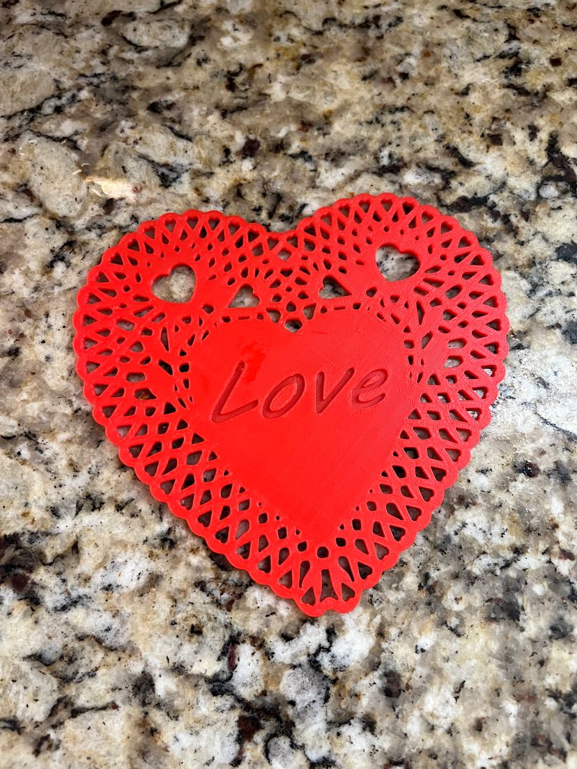 Heart Doily Coaster